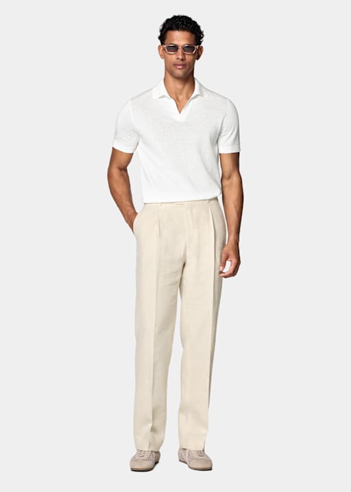 Off-White Buttonless Polo