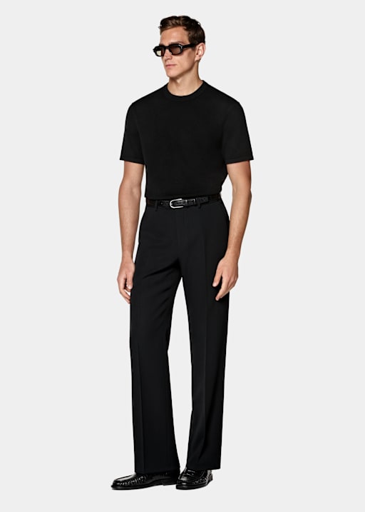 Black Short Sleeve Crewneck