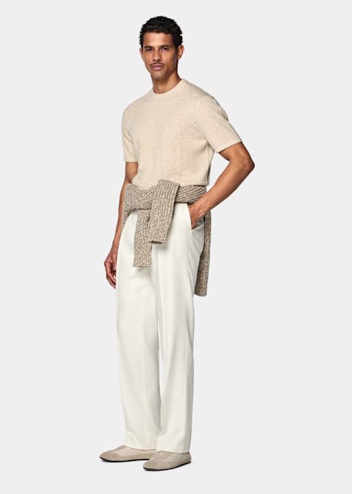 Light Brown Short Sleeve Crewneck