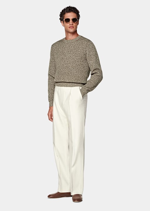 Green Mouliné Crewneck