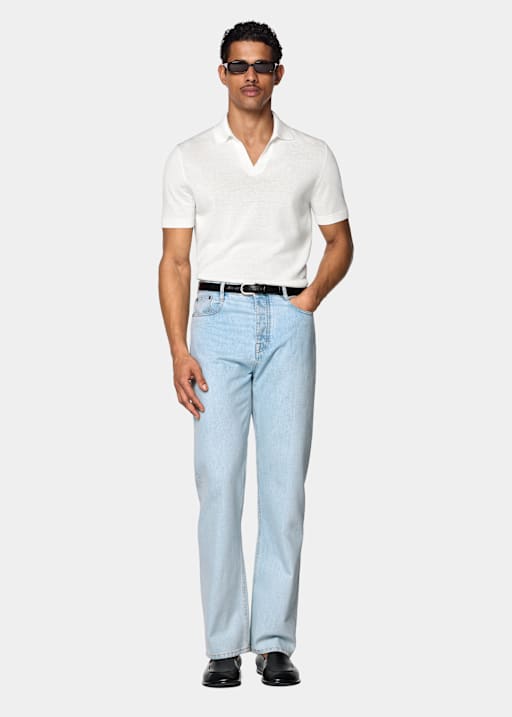 Off-White Buttonless Polo