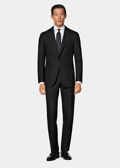 Dark Grey Tailored Fit Havana Suit