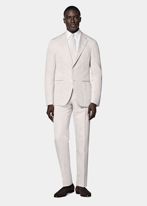 Light Taupe Tailored Fit Havana Suit
