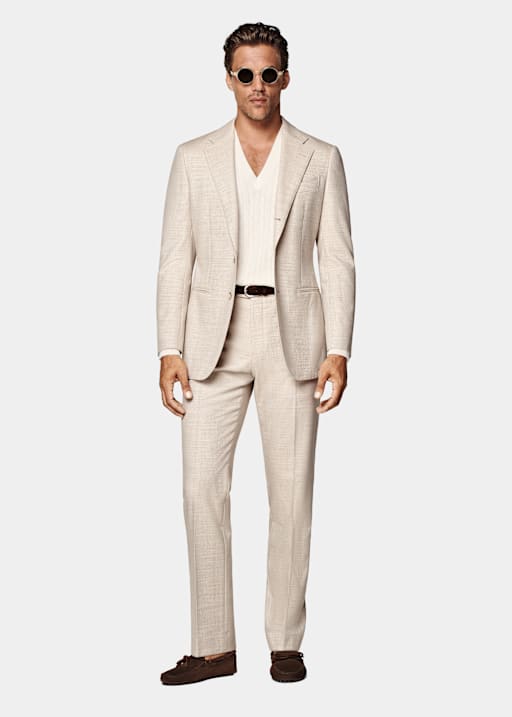 Sand Tailored Fit Havana Suit