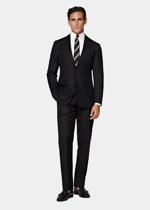 Black Tailored Fit Havana Suit