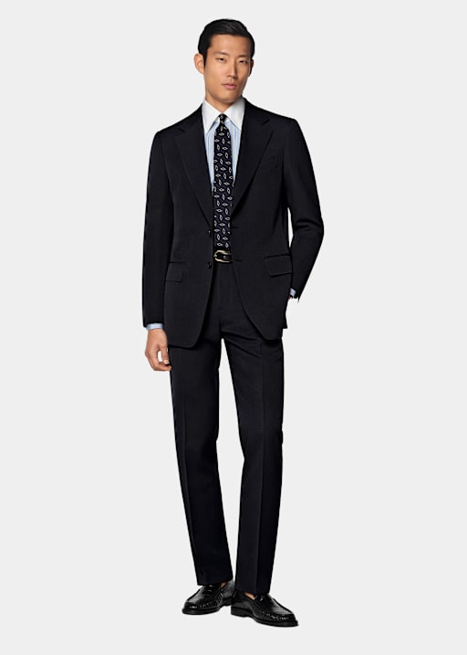 Navy Tailored Fit Milano Suit