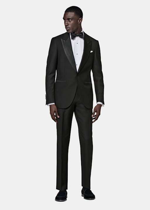  Black Tailored Fit Lazio Tuxedo