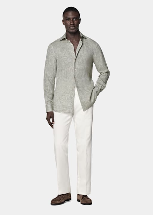 Light Green Linen Shirt