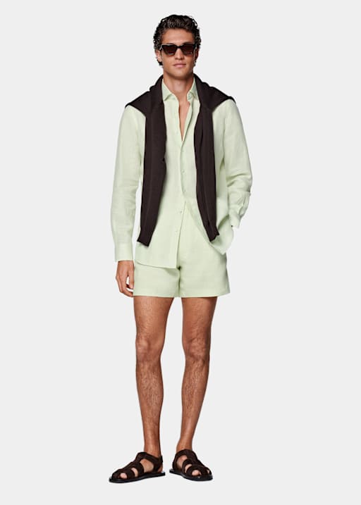 Light Green Linen Shirt