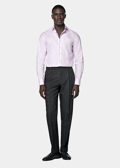 Camisa Royal Oxford rosa corte Tailored