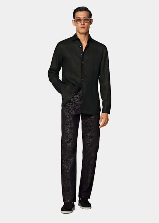 Hemd schwarz Tailored Fit