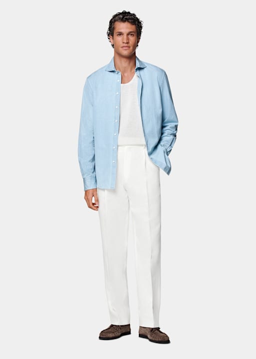 Light Blue Tailored Fit Shirt