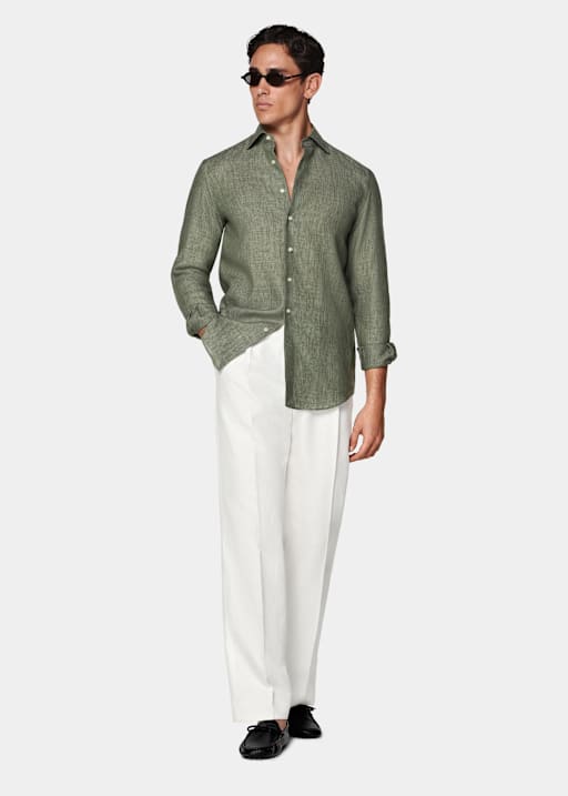 Green Relaxed Fit Shirt