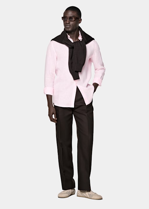 Pink Linen Shirt