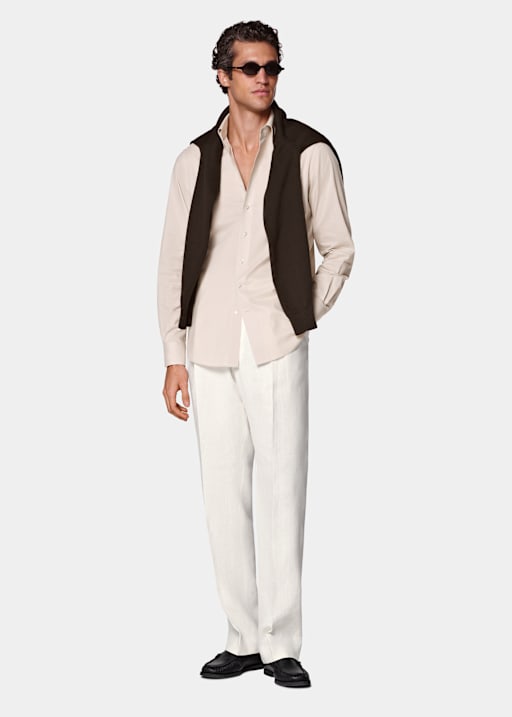 Light Brown Cotton Shirt