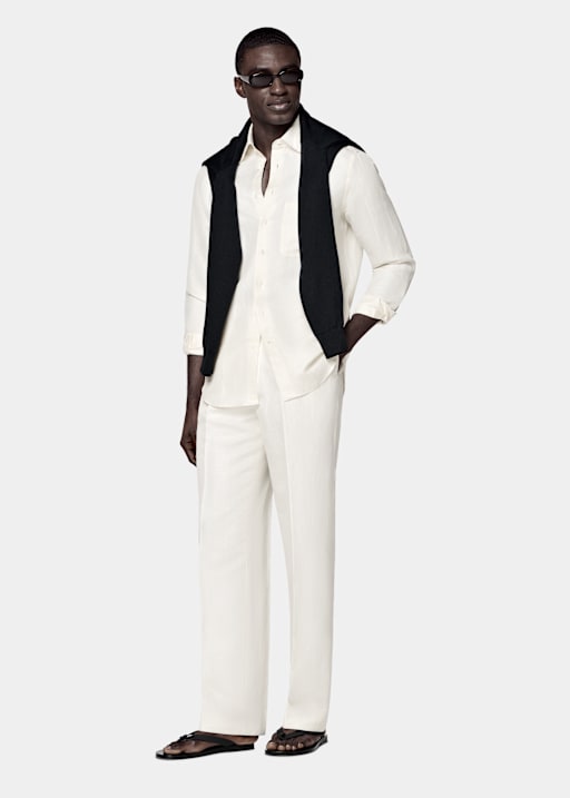 Off-White Linen Silk Overshirt