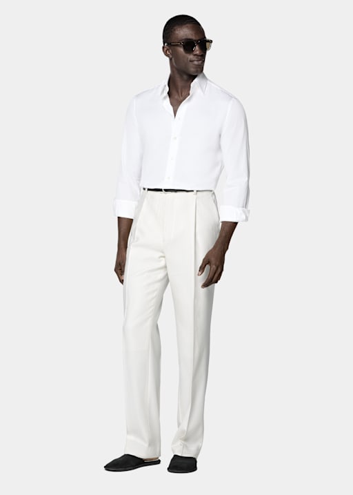 White Classic Collar Shirt