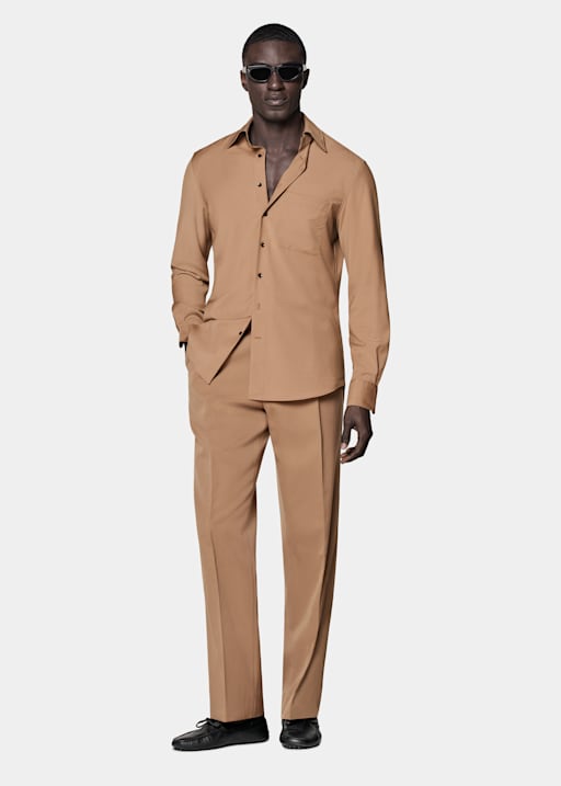 Mid Brown Wool Shirt