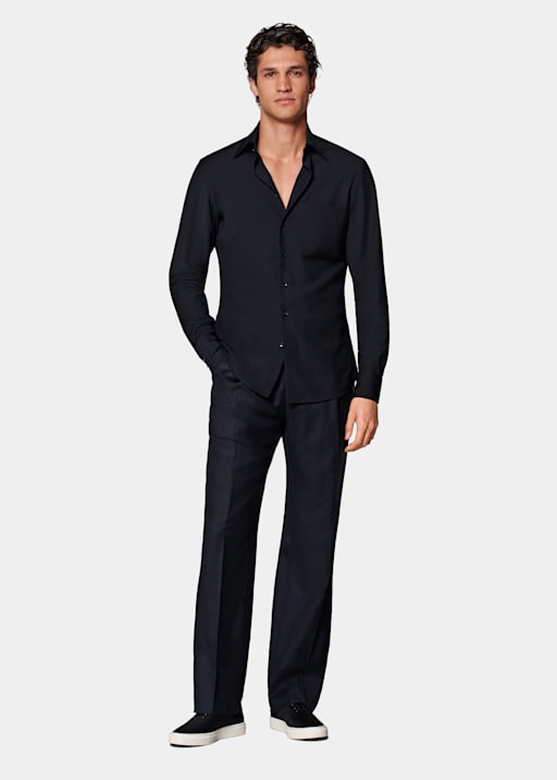 Chemise coupe Tailored bleu marine