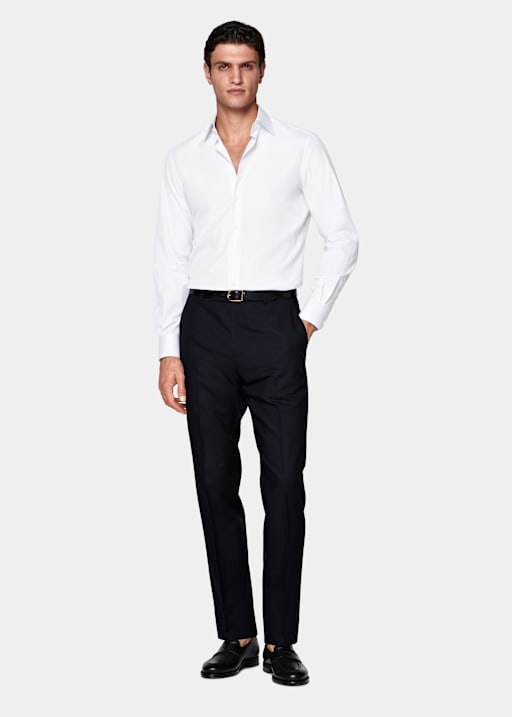 White Classic Collar Shirt