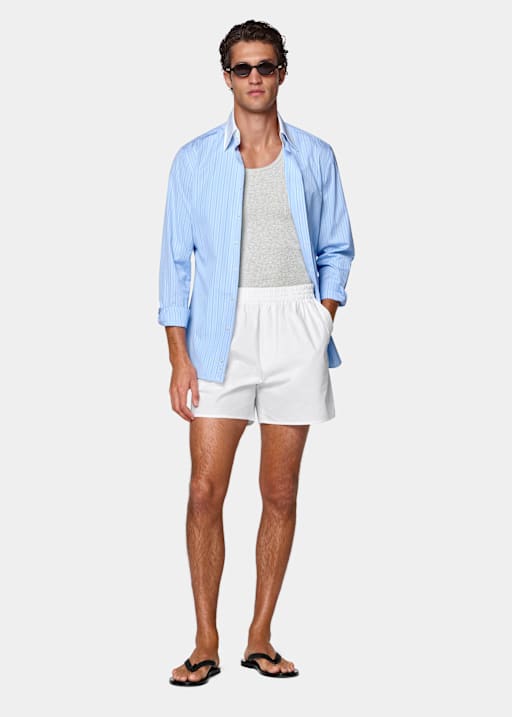 Off-White Straight Leg Shorts