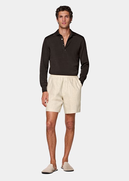 Shorts marron clair Straight Leg 