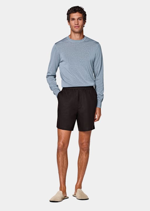 Short Straight Leg marron fonc&eacute;