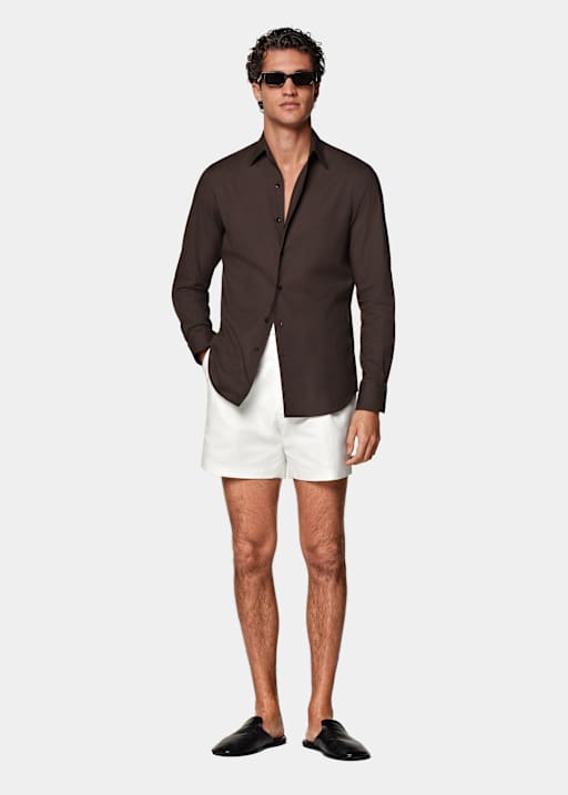 Off-White Straight Leg Shorts