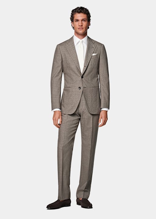 Taupe Tailored Fit Havana Suit