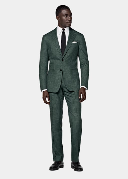 Mid Green Tailored Fit Havana Suit