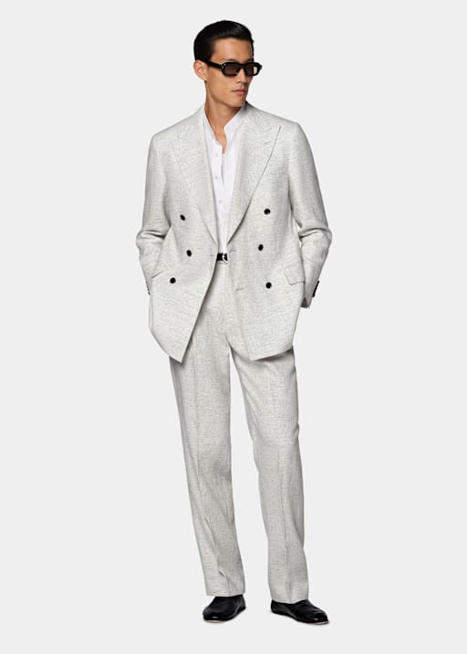 Light Grey Tailored Fit Milano Suit