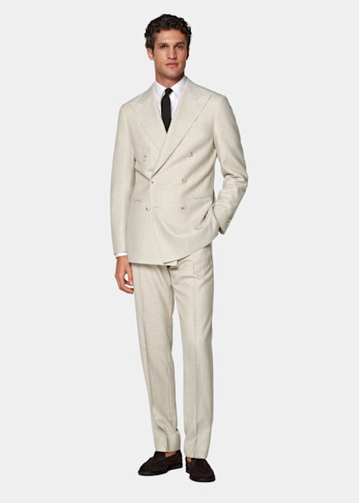 Light Brown Tailored Fit Havana Suit