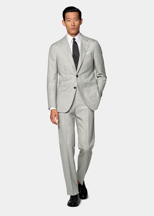 Light Grey Tailored Fit Havana Suit