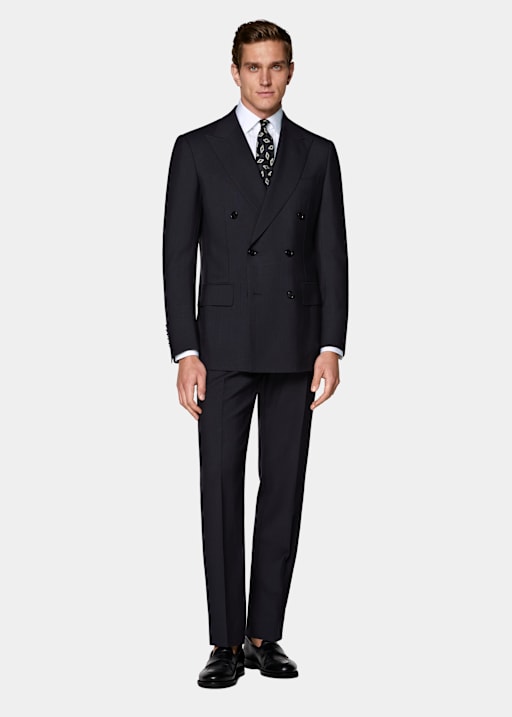 Navy Tailored Fit Milano Suit