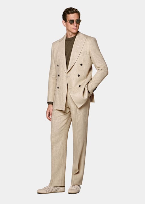 Light Brown Tailored Fit Milano Suit