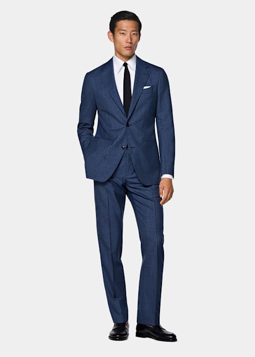 Mid Blue Perennial Tailored Fit Havana Suit