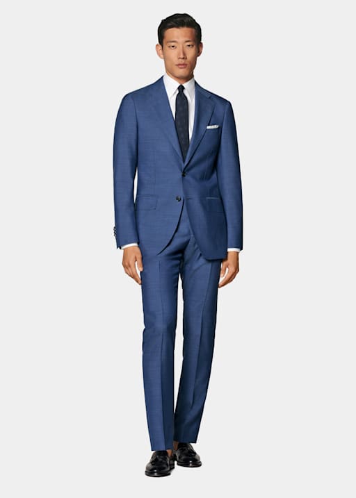 Mid Blue Perennial Tailored Fit Havana Suit