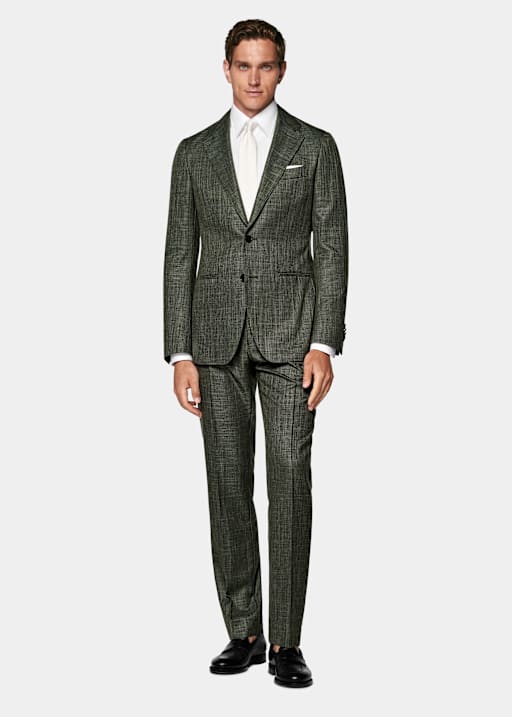 Dark Green Tailored Fit Havana Suit