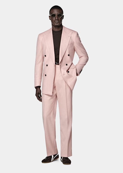 Pink Tailored Fit Milano Suit
