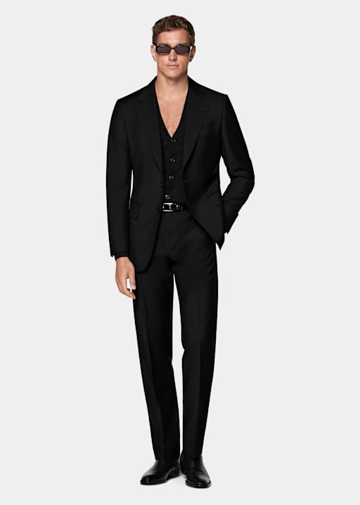 Traje Milano negro corte Tailored