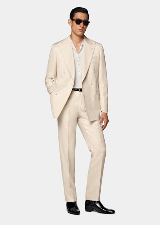 Sand Tailored Fit Milano Suit