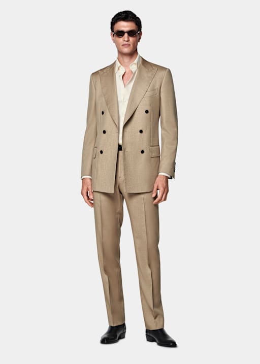 Sand Tailored Fit Milano Suit