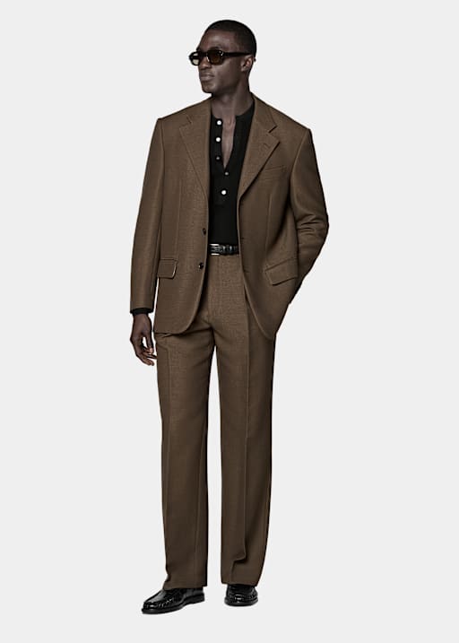 Mid Green Relaxed Fit Brera Suit