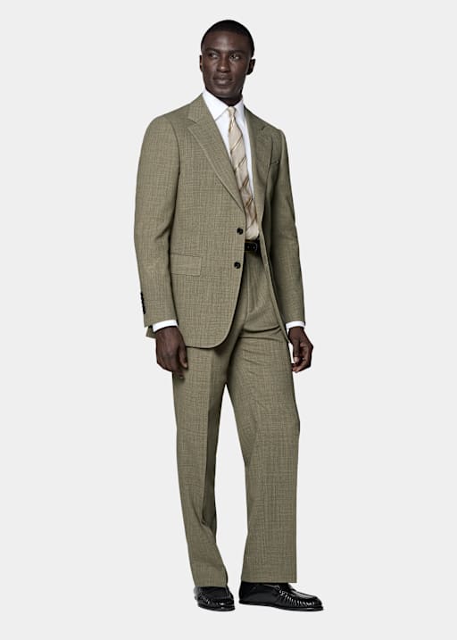 Mid Green Tailored Fit Milano Suit