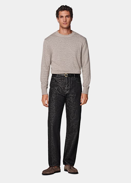 Dark Grey Straight Leg Jeans
