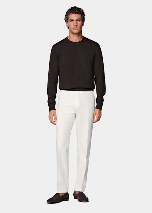 Off-White Slim Leg Straight Chinos