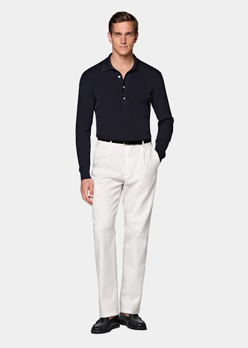 Off-White Wide Leg Tapered Chinos