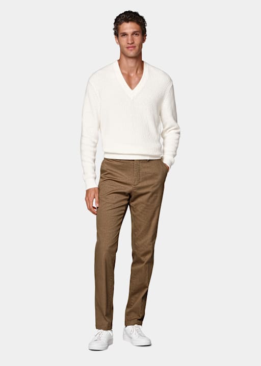 Chinos marr&oacute;n medio Slim Leg Straight