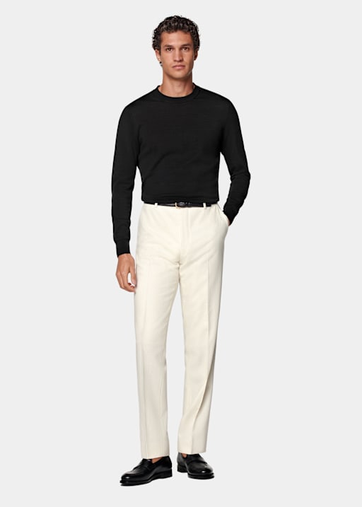 Pantalones color crudo Straight Leg