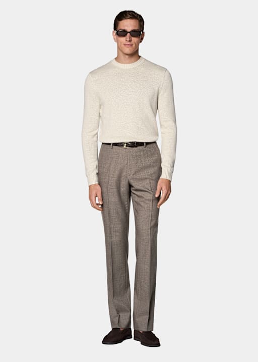 Pantalon de costume Straight Leg taupe